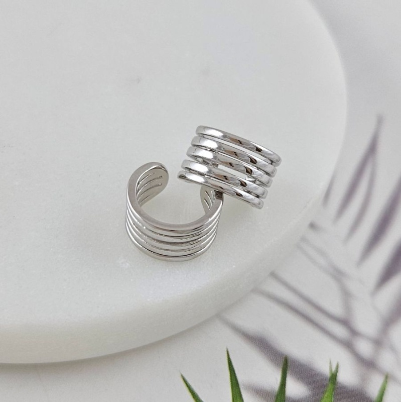 1 шт. Кафф на ухо 12.8х7.6 мм, родиевое покрытие (10047-Р) купить с доставкой по России | Интернет-магазин Viva Beads