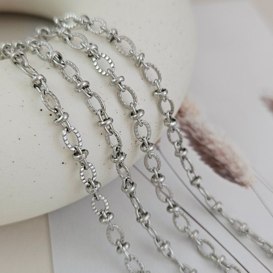 50 см Цепь текстурированная толщиной 4 мм, нержавеющая сталь (8955) купить в Воронеже  | Заказать в интернет-магазине Viva Beads
