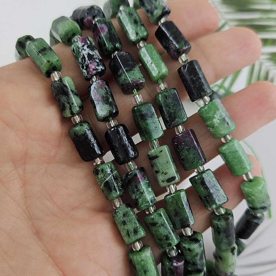 5 шт. Цоизит натуральный бусины ок. 6-7х10-11 мм трубочки с гранями (9931-Ц) купить в Воронеже | Заказать в интернет-магазине Viva Beads
