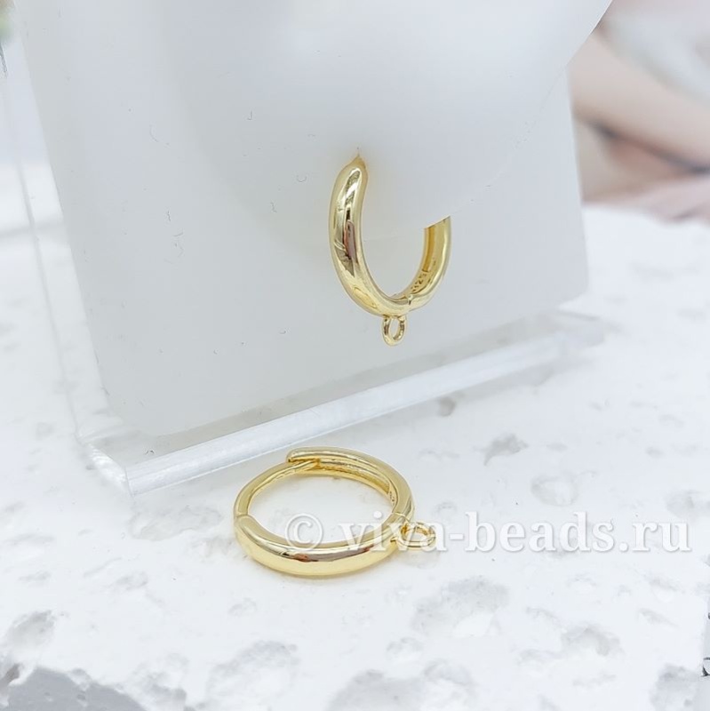 УЦЕНКА Швензы с замком колечки 16.5х14.5х2.5 мм позолота (6547-З-УЦ) купить в Воронеже | Заказать в интернет-магазине Viva Beads
