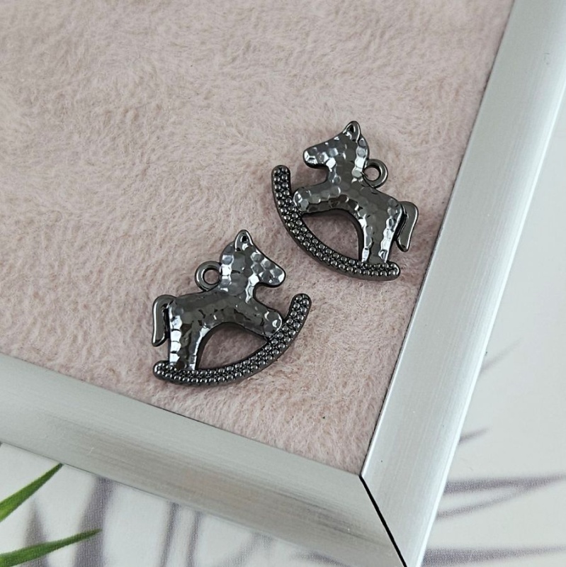 Подвеска Лошадь 12.6x17.4х мм, черный (10084-Ч) купить с доставкой по России | Интернет-магазин Viva Beads