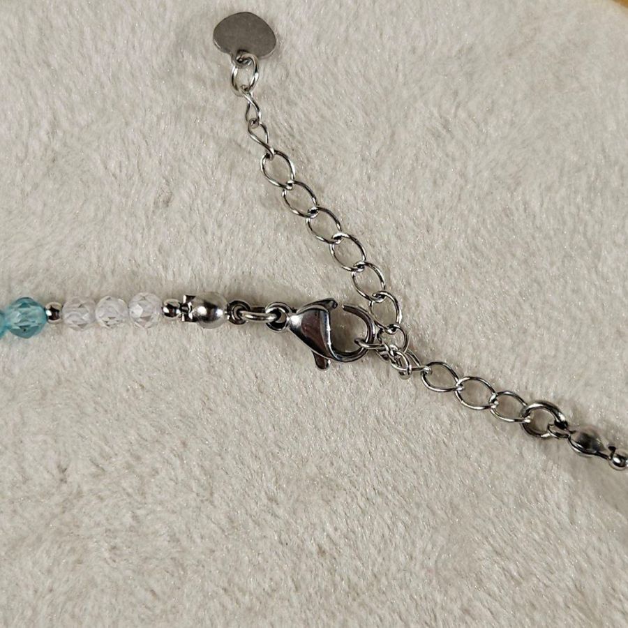 Лазурная мечта — набор для создания комплекта украшений из апатита и фианитов (НАБОР-76) купить с доставкой по России | Интернет-магазин Viva Beads