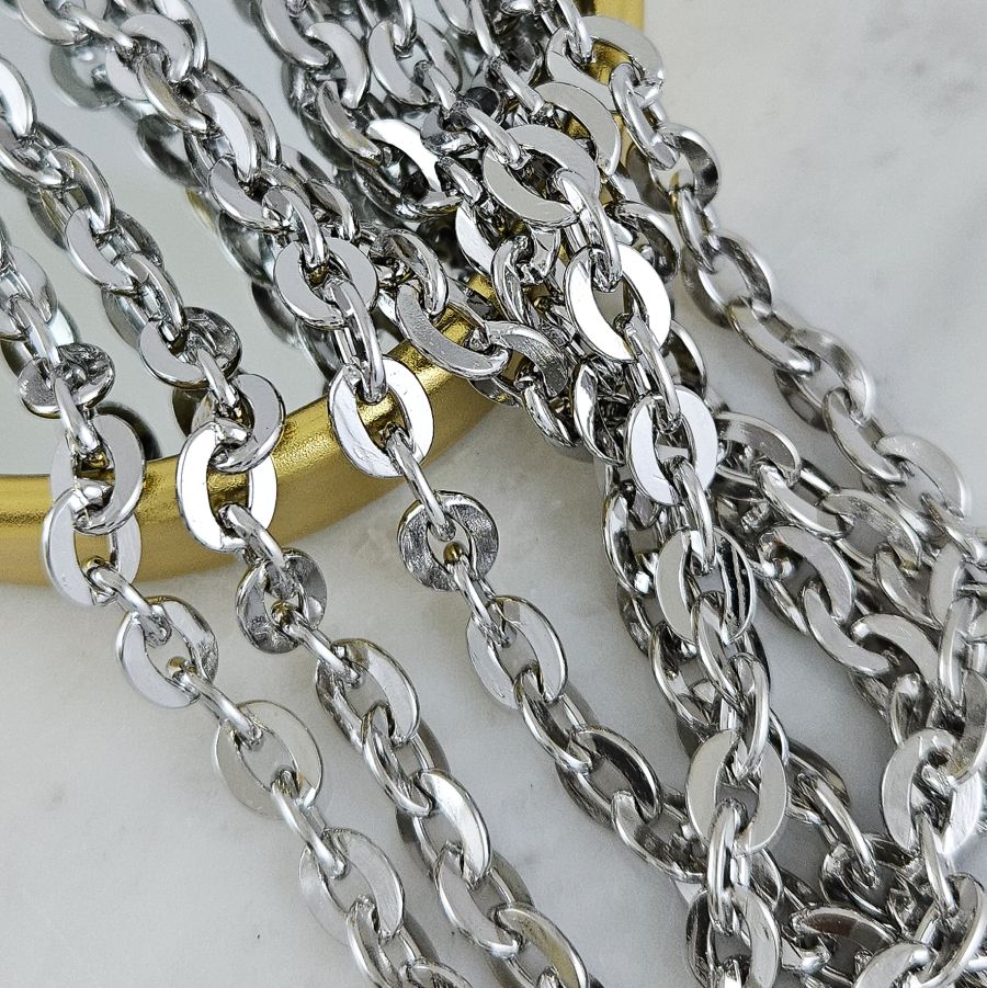 50 см Цепь якорная толщиной ок. 7 мм, цвет платины (10255-П) купить с доставкой по России | Интернет-магазин Viva Beads