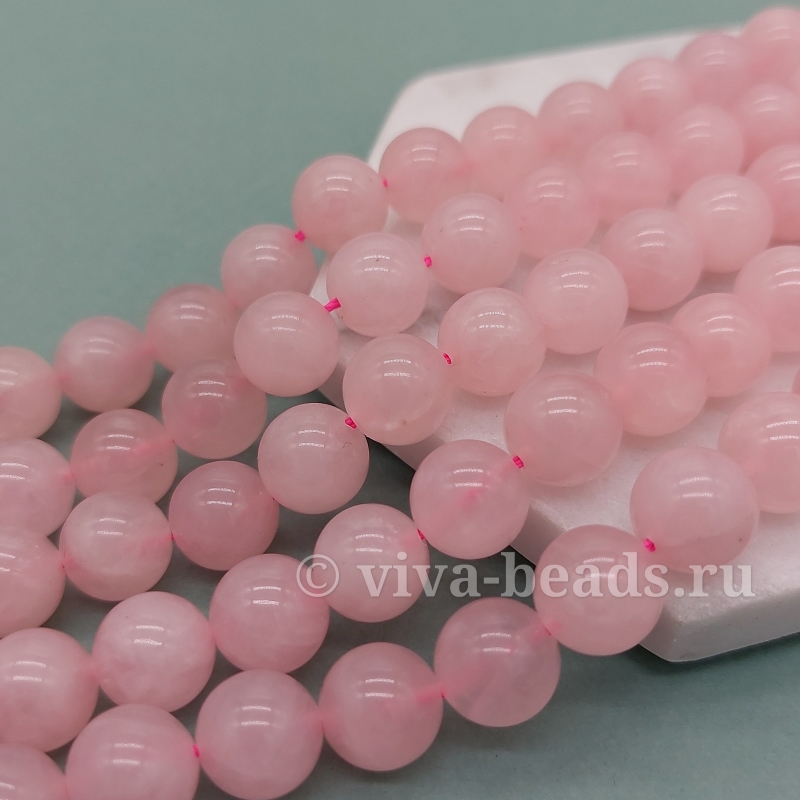 10 шт. Розовый кварц 10 мм гладкий шар (767-10) купить в Воронеже | Заказать в интернет-магазине Viva Beads
