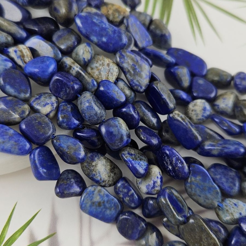 Нить 39 см Лазурит 8-10 мм фри форм, галтовка (9928) купить в Воронеже | Заказать в интернет-магазине Viva Beads
