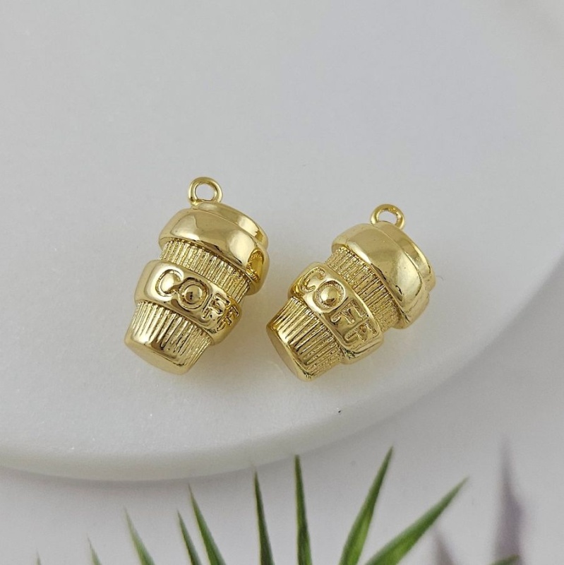 УЦЕНКА Подвеска Стакан термокружка 16.2x9.6 мм позолота 14К (9951-З-УЦ)