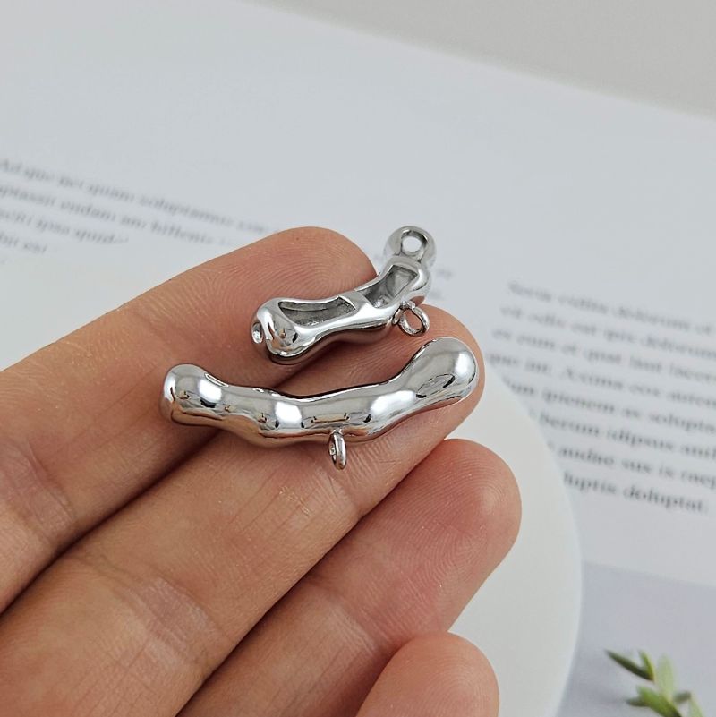 Бейл коннектор 30.6x11.5x6.2 мм, родиевое покрытие (9877-Р-30) купить с доставкой по России | Интернет-магазин Viva Beads