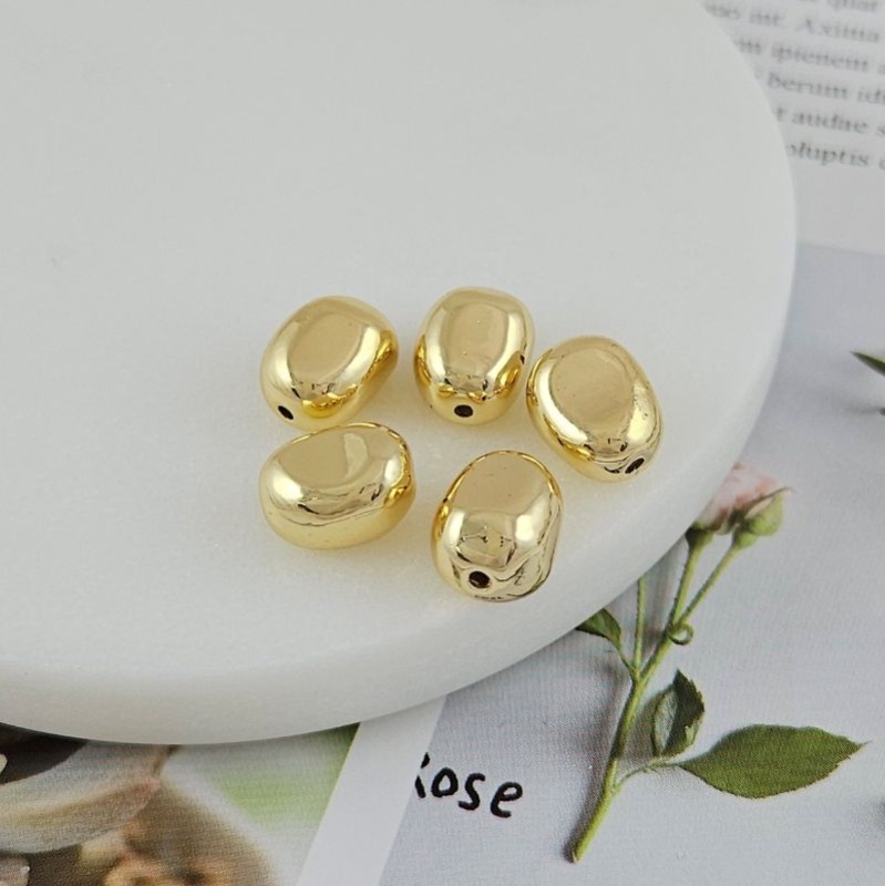 УЦЕНКА Бусина разделитель фри форм 12х9.2х8 мм позолота 14К (9863-З-УЦ) купить в Воронеже | Заказать в интернет-магазине Viva Beads
