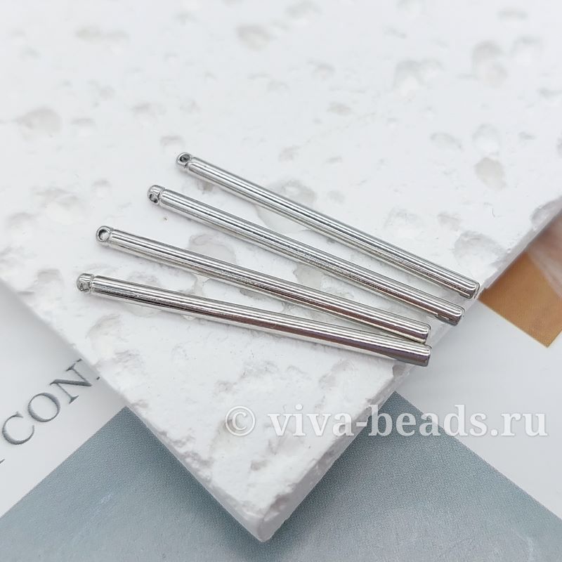 УЦЕНКА Подвеска Палочка 35x2 мм родиевое покр. (3295-35-Р-УЦ)