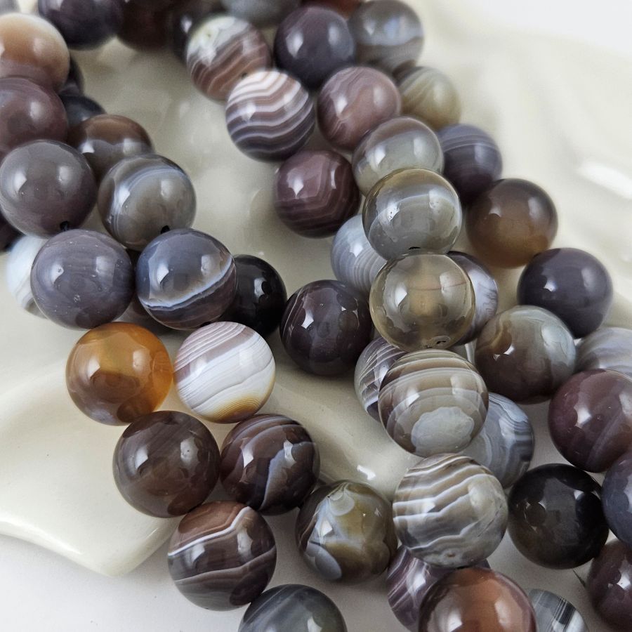 1 шт. Агат Ботсвана ок. 12 мм бусина гладкий шар (5982-12) купить в Воронеже | Заказать в интернет-магазине Viva Beads
