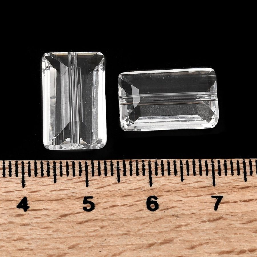 1 шт. Бусина 15.6х10х6.2 мм прямоугольная, прозрачный, хрустальное стекло (10500-Б) купить с доставкой по России | Интернет-магазин Viva Beads