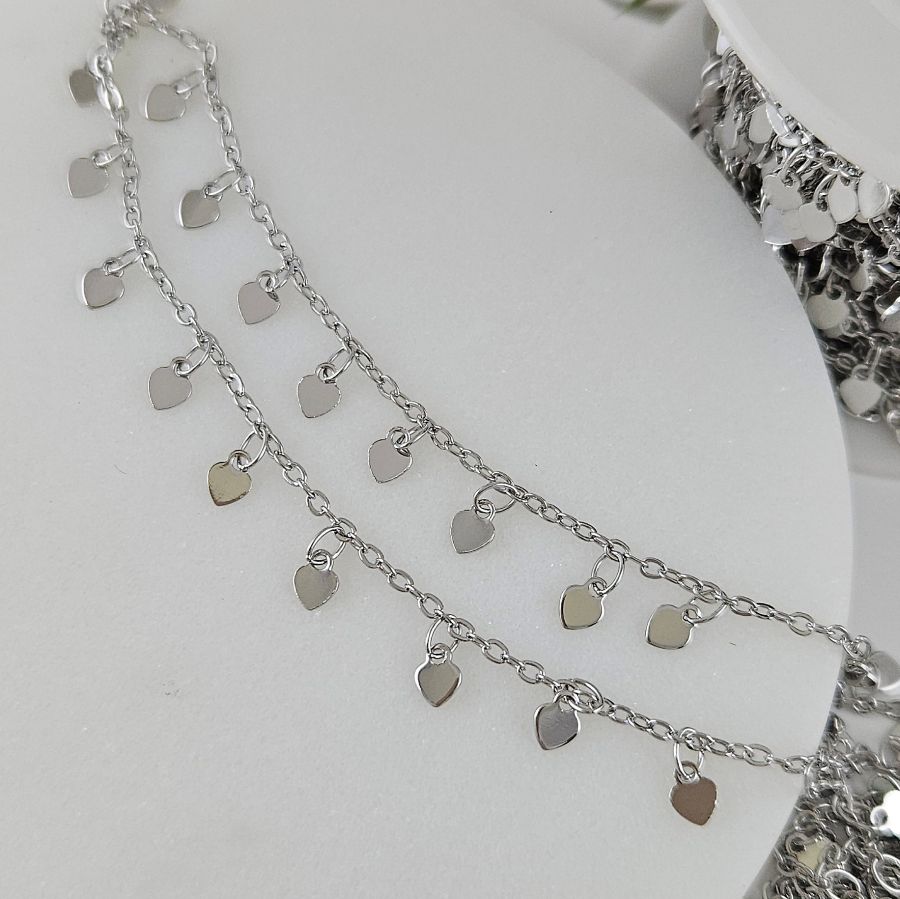 10 см Цепь тонкая с подвесками 3.5 мм /подвеска/ родиевое покр. (8015-Р/1) купить в Воронеже  | Заказать в интернет-магазине Viva Beads
