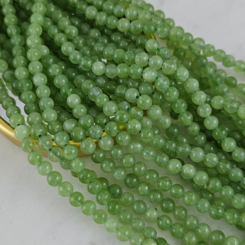 Нить 19 см Жадеит натуральный ок. 6.4 мм бусины гладкий шар, светло-зеленый (10278-6) для бижутерии купить с доставкой по России | Интернет‑магазин Viva Beads
