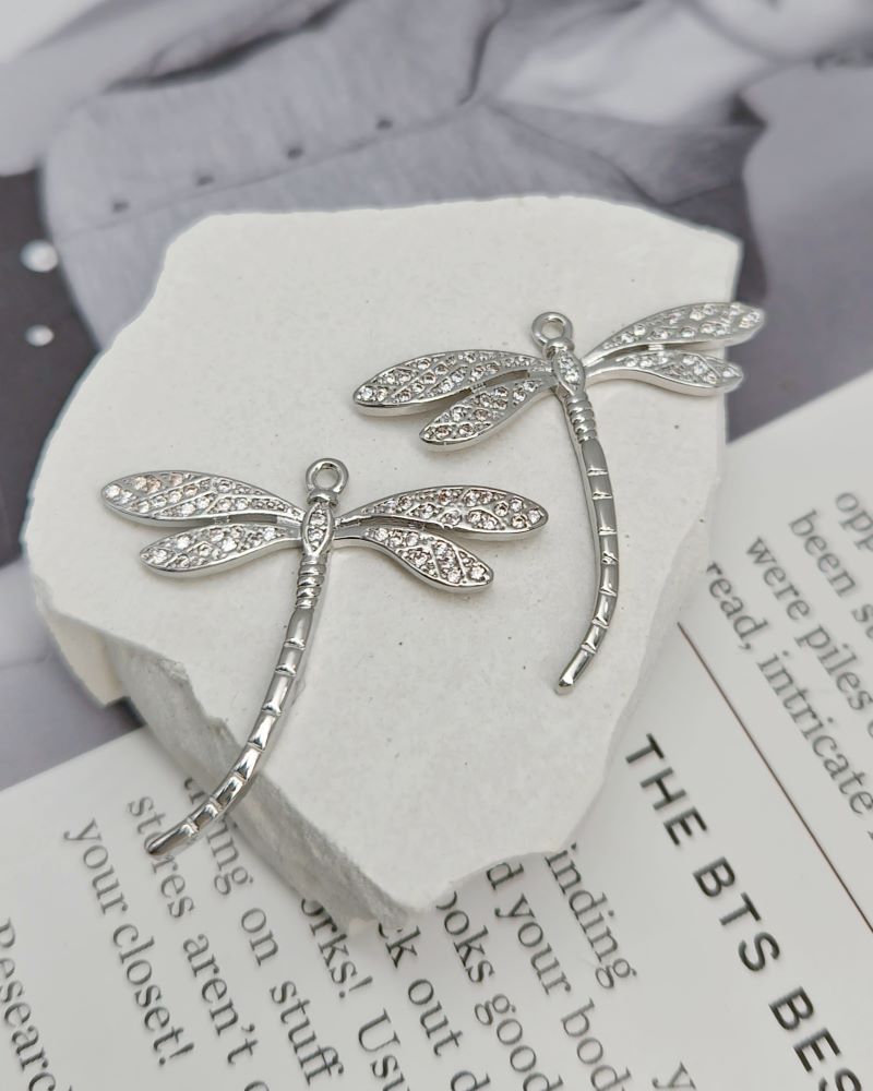 УЦЕНКА Подвеска Стрекоза 32.5х35.3 мм родиевое покр. (8374-Р-УЦ) купить с доставкой по России | Интернет-магазин Viva Beads