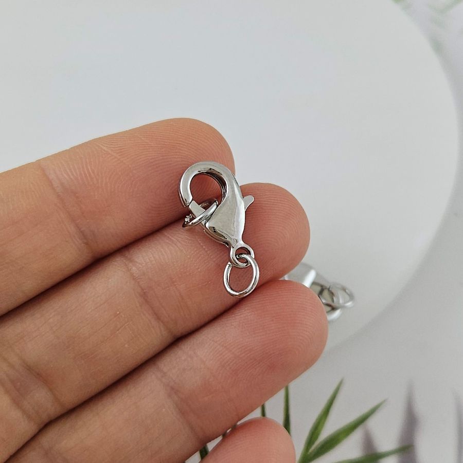 Замок лобстер 15 мм родиевое покрытие (7309-Р) купить в Воронеже | Заказать в интернет-магазине Viva Beads
