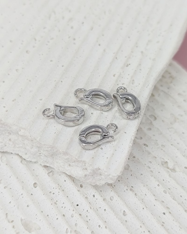 УЦЕНКА Бейл разъемный 9.8х5.3x11.5х2 мм родиевое покр. (8166-Р-УЦ)