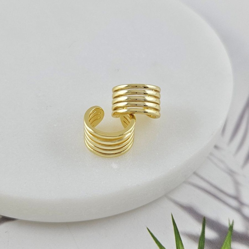 1 шт. Кафф на ухо 12.8х7.6 мм, позолота 14К (10047-З) купить с доставкой по России | Интернет-магазин Viva Beads