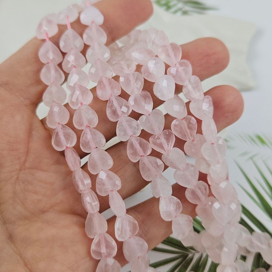 1 шт. Розовый кварц натуральный 8 мм бусина граненое Сердце (8477-8) купить в Воронеже | Заказать в интернет-магазине Viva Beads
