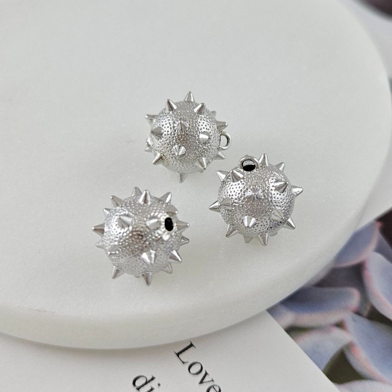 Подвеска с шипами 14.3х14.6 мм, родиевое покрытие (10038-Р) купить с доставкой по России | Интернет-магазин Viva Beads