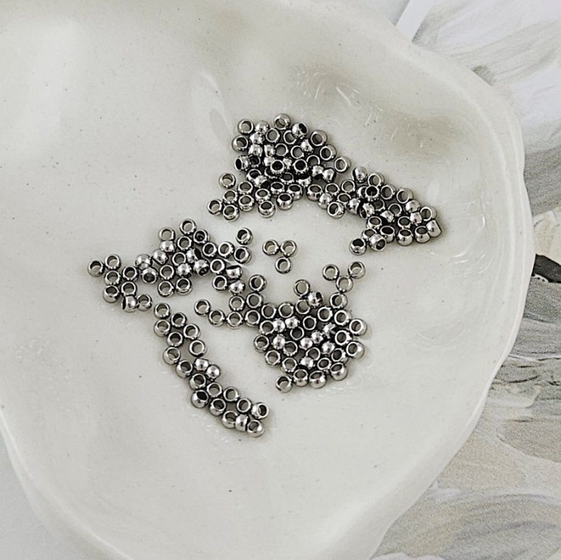 20 шт. Кримпы 2х1.2 мм рондели, нержавеющая сталь (10148-2) купить с доставкой по России | Интернет-магазин Viva Beads