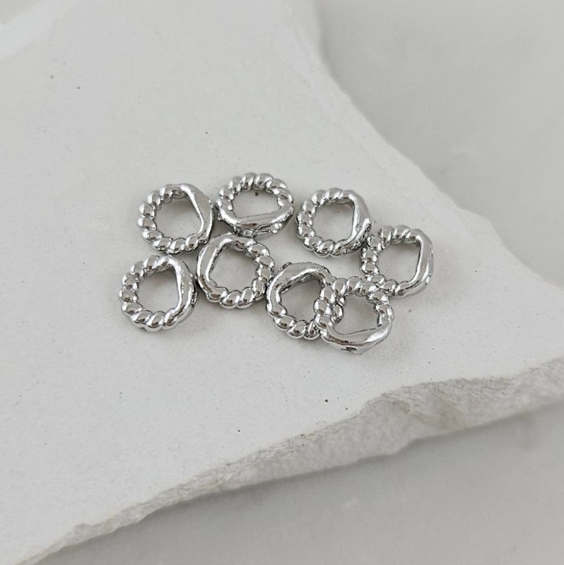 1 шт. Концевик кольцо 5.3 мм витое, родиевое покрытие (10113-Р) купить в #REGION_P# | Заказать в интернет-магазине Viva Beads
