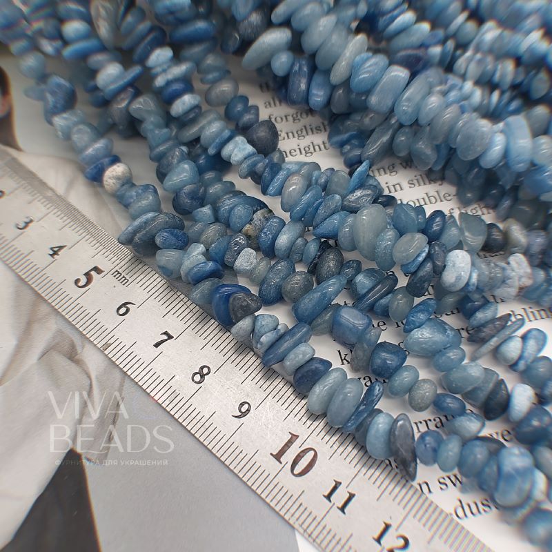 Нить 40 см Кварц тонированный синий крошка 5-9 мм (7633) купить в Воронеже | Заказать в интернет-магазине Viva Beads
