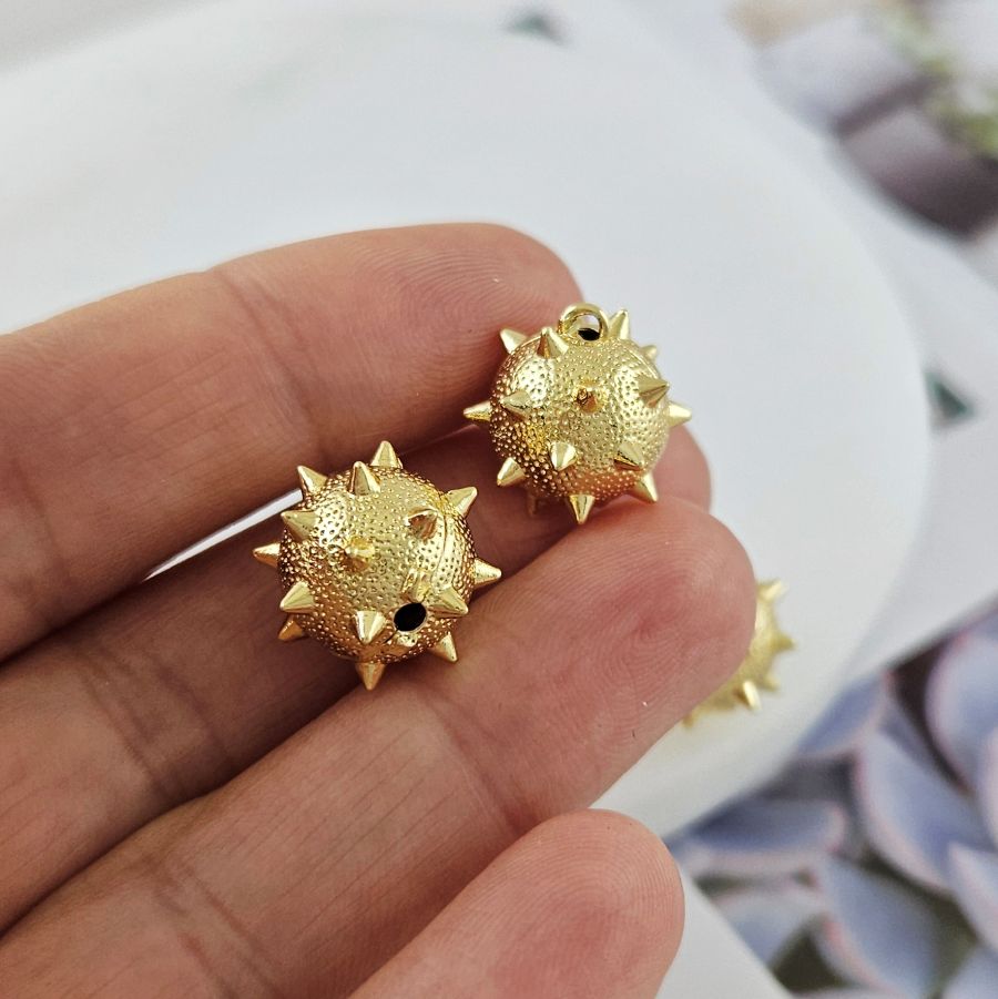 Подвеска с шипами 14.3х14.6 мм, позолота 14К (10038-З) купить с доставкой по России | Интернет-магазин Viva Beads