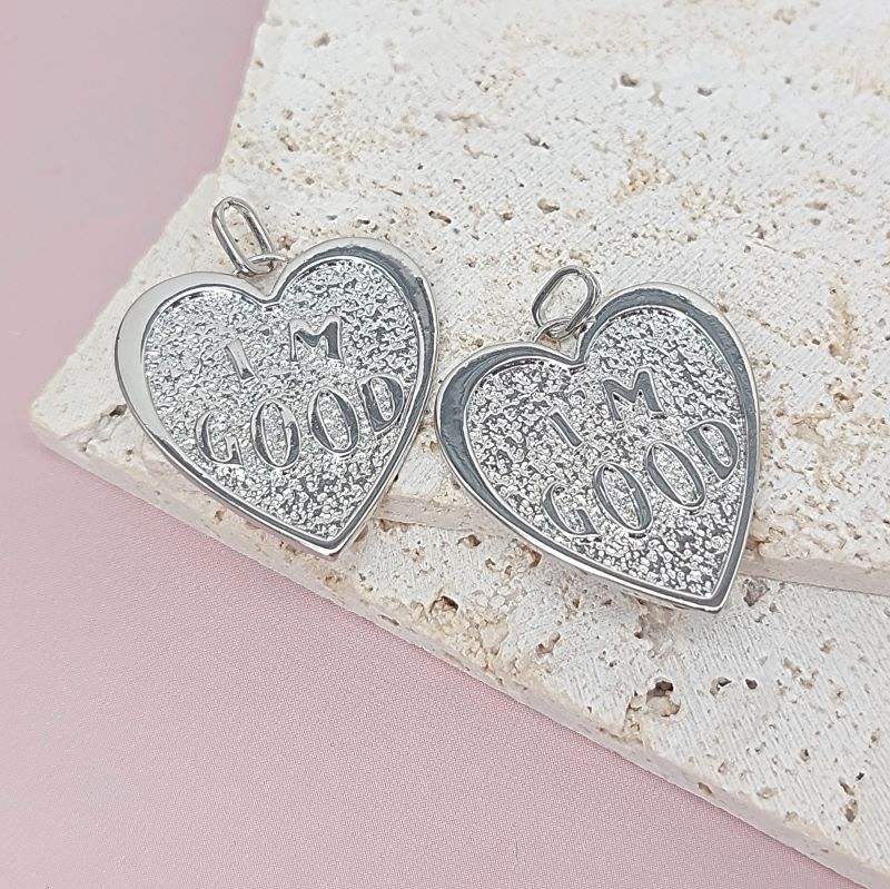 Подвеска Сердце 26х25 мм родиевое покр. (7940-Р) Подвеска Сердце 26х25 мм родиевое покр. (7940-Р)