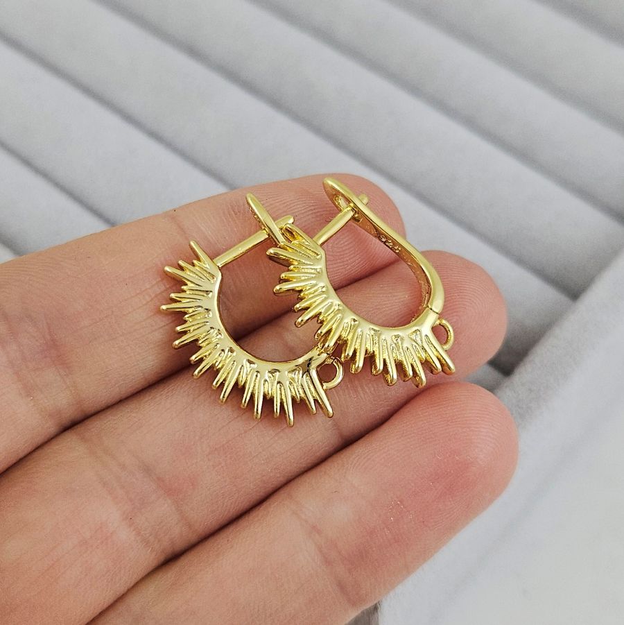 Швензы Шипы с английским замком 22х2 мм, позолота 14К (10202-З) швензы для серег купить с доставкой по России | Интернет-магазин Viva Beads