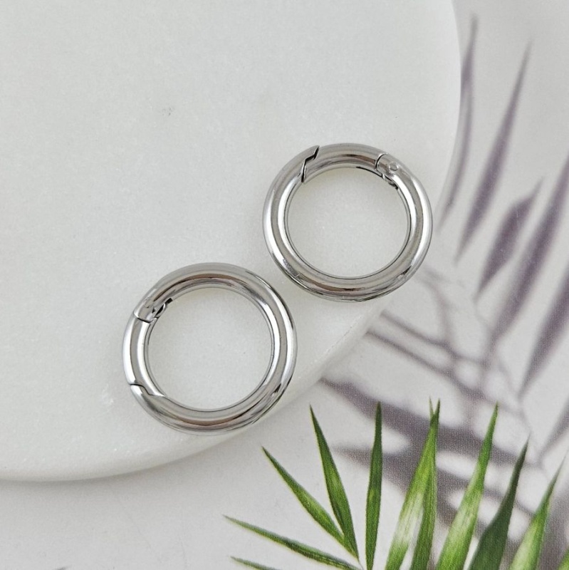 Замок карабин круглый ок. 20х3 мм нержавеющая сталь (10057-20) замок для украшений купить с доставкой по России | Интернет-магазин Viva Beads