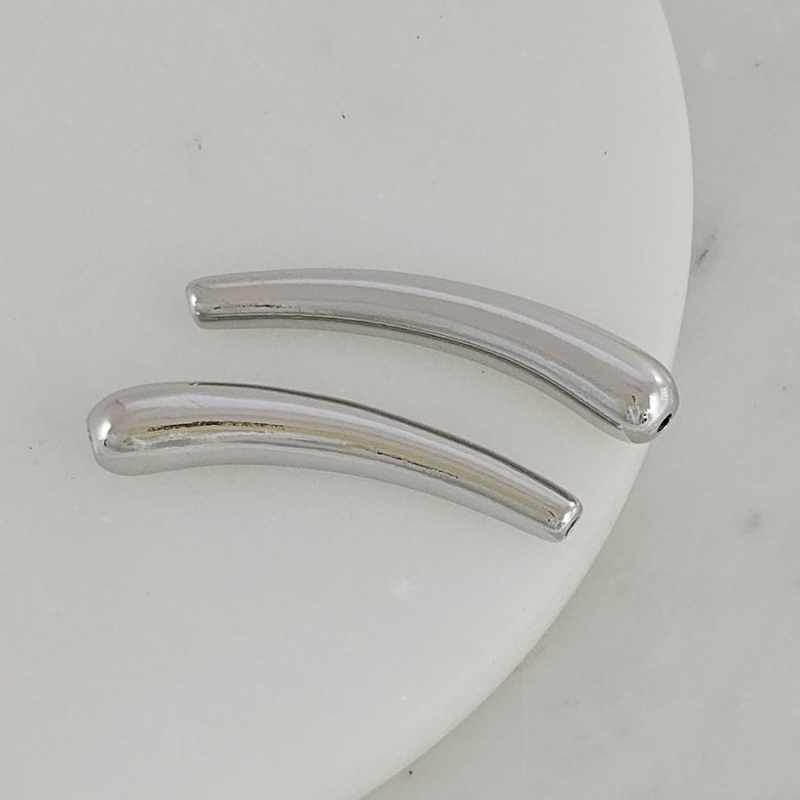 Бусина разделитель 33х5.8 мм удлиненная капля, родиевое покрытие (8029-Р) купить с доставкой по России | Интернет-магазин Viva Beads