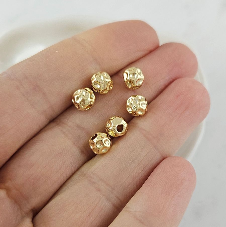 1 шт. Бусина разделитель круглая 5.1х5.9 мм позолота 14К (10099-З) купить с доставкой по России | Интернет-магазин Viva Beads