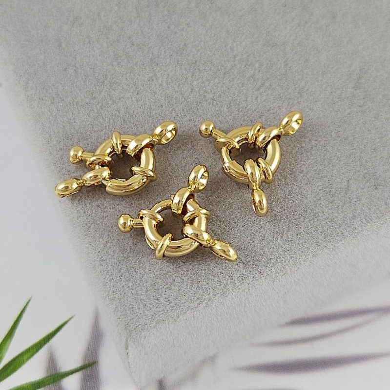 Замок круглый Штурвал 9 мм позолота 14К (5175-9-З) купить в Воронеже | Заказать в интернет-магазине Viva Beads
