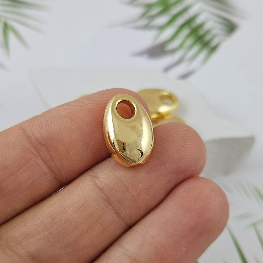 Подвеска Капля 14.6х9.6х5.6 мм, позолота 14К (9998-З)