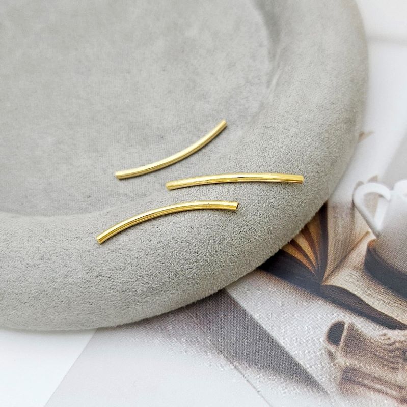 УЦЕНКА Бусина трубочка 25x1.5 мм позолота (8450/1.5-25-З-УЦ)