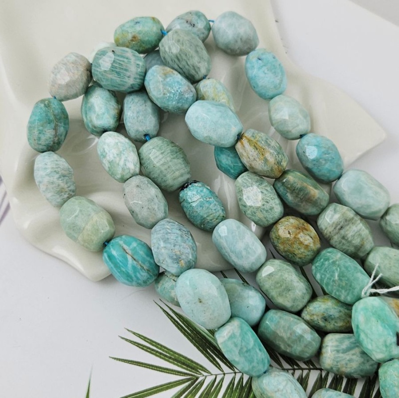 1 шт. Амазонит 16-21х11-15 мм овальные граненые бусины (1005-АМ) купить в Воронеже | Заказать в интернет-магазине Viva Beads
