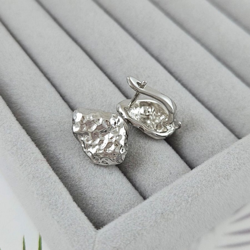 Швензы с английским замком 16.5х11.7 мм, родиевое покрытие (10087-Р) швензы для серег купить с доставкой по России | Интернет-магазин Viva Beads