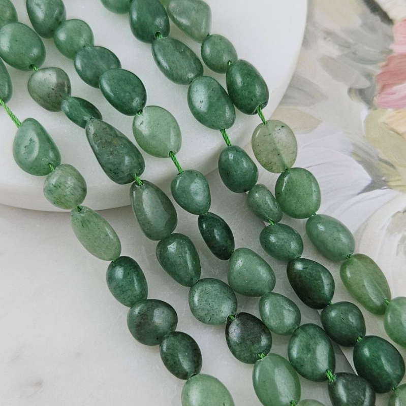 Нить 38 см Авантюрин натуральный ок. 6-9х7-12 мм бусины фри форм, галтовка (8567) для бижутерии купить с доставкой по России | Интернет‑магазин Viva Beads
