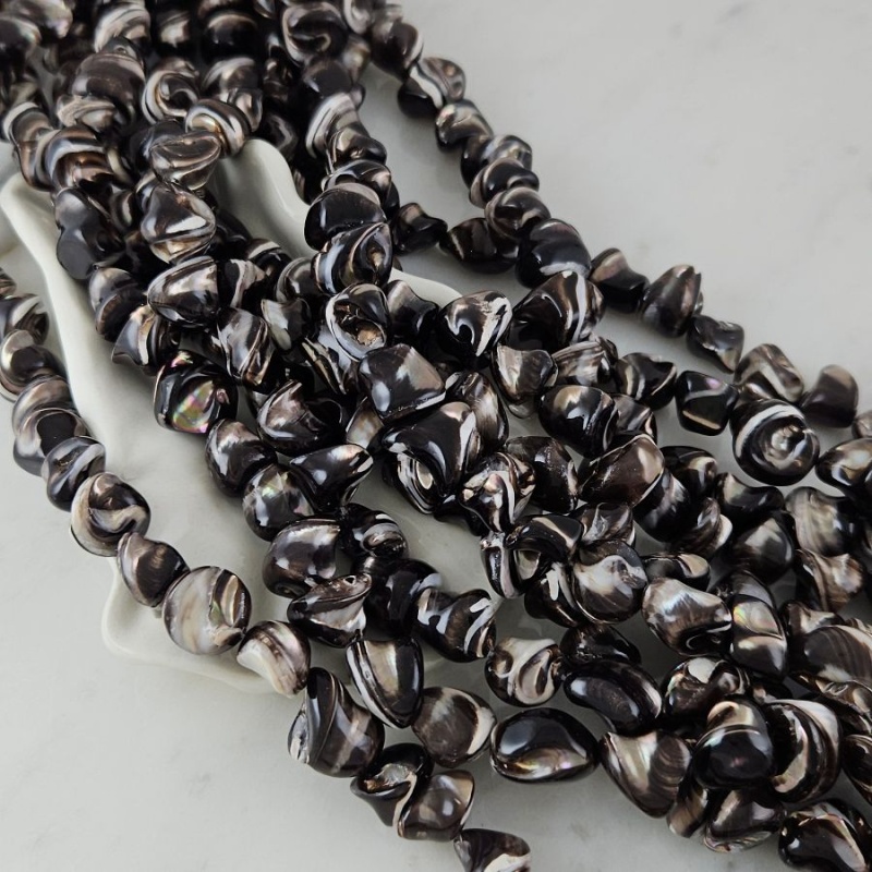 Нить 19 см Перламутр натуральный 11-14 мм свободной формы, коричневый (10211) для бижутерии купить с доставкой по России | Интернет‑магазин Viva Beads
