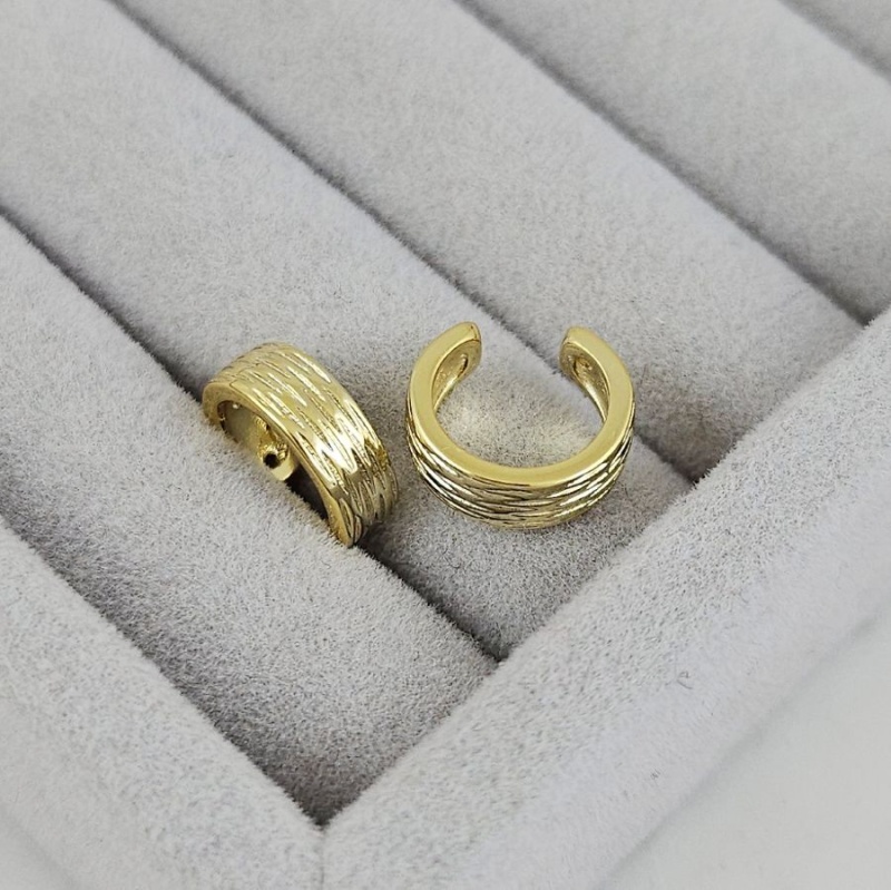 1 шт. Кафф на ухо 11.8х4.3 мм позолота 14К (10200-З) купить с доставкой по России | Интернет-магазин Viva Beads