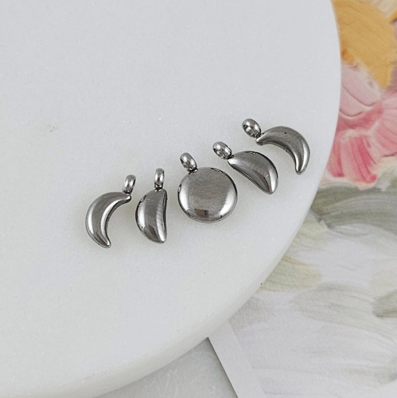 Сэт подвесок Фазы луны 10.5x4-8x2.5-3 мм, нержавеющая сталь (10136) купить с доставкой по России | Интернет-магазин Viva Beads