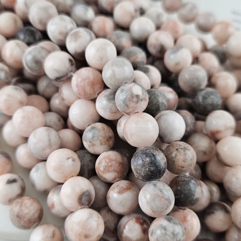 Нить 18 см Яшма розовая бусины ок. 10 мм тонированная, бусины гладкий шар (10051-10) для бижутерии купить с доставкой по России | Интернет‑магазин Viva Beads
