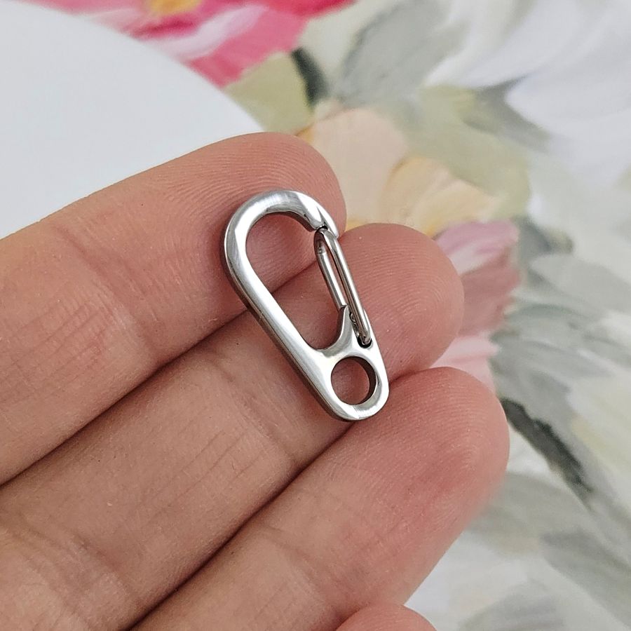 Замок карабин 20.3х10 мм, нержавеющая сталь (10137-20) замок для украшений купить с доставкой по России | Интернет-магазин Viva Beads