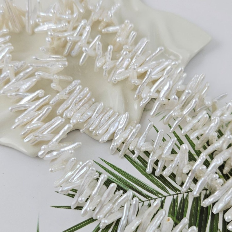 5 шт. Жемчуг натуральный барокко 17-22х2-4 мм палочки , АА белый (1006) купить в #REGION_P# | Заказать в интернет-магазине Viva Beads
