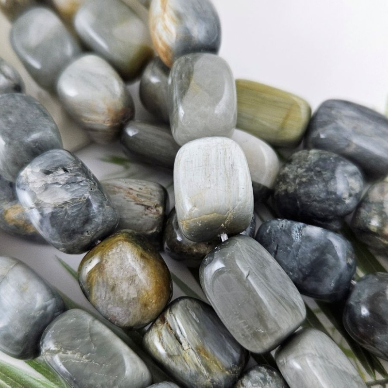 1 шт. Кошачий глаз серый ок. 13-17х9-12 мм бусины фри форм (1012) купить в Воронеже | Заказать в интернет-магазине Viva Beads
