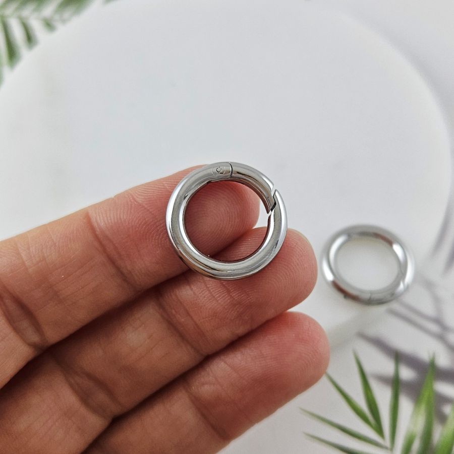 Замок карабин круглый ок. 18х3 мм нержавеющая сталь (10057-18) замок для украшений купить с доставкой по России | Интернет-магазин Viva Beads