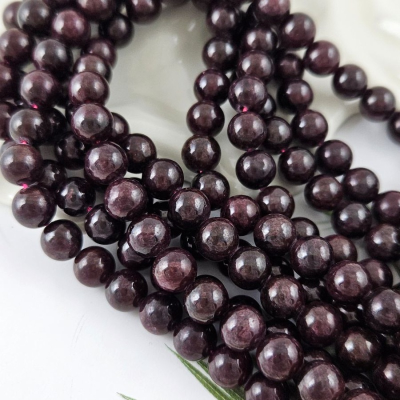 Нить 19 см Гранат натуральный ок. 8.5 мм, бусина гладкий шар (2370) для бижутерии купить с доставкой по России | Интернет‑магазин Viva Beads
