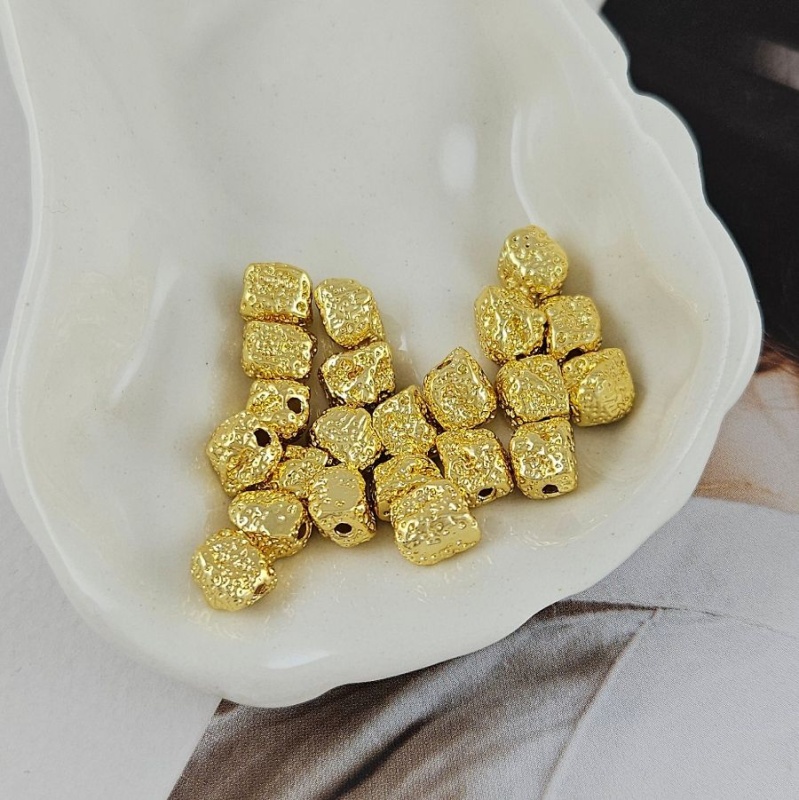 УЦЕНКА 1 шт. Бусина разделитель 7х6х5.2 мм текстурированная, позолота 18К (9905-З-УЦ) купить с доставкой по России | Интернет-магазин Viva Beads