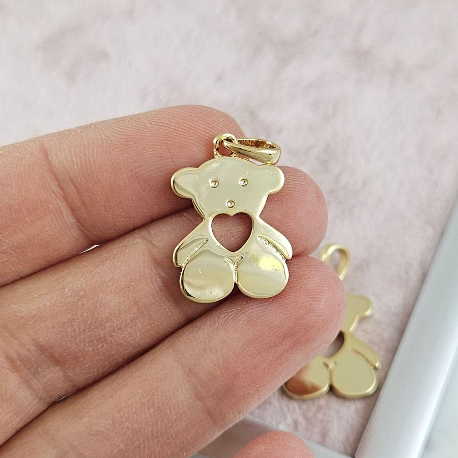 Подвеска Мишка 20.8х15 мм позолота 14К (10185-З) купить с доставкой по России | Интернет-магазин Viva Beads