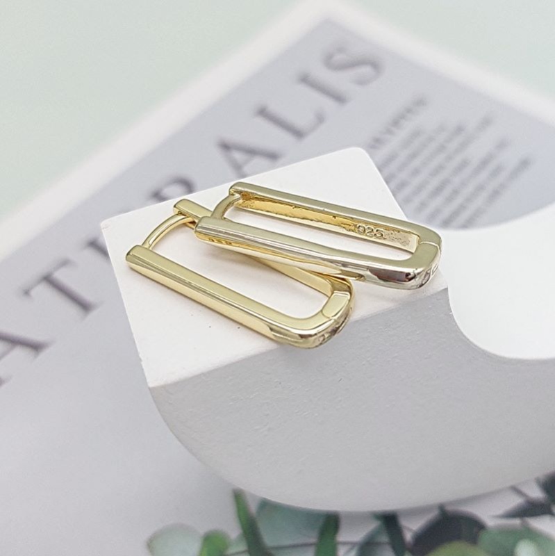 УЦЕНКА Швензы овальные (бублики, конго) 25х10х2.6 мм позолота (7711-З-УЦ)